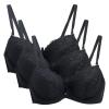 3PC Push Up Bras for Women Sexy Lace Full Coverage Wirefree Everyday Bra Soft Comfy Breathable Daily Padded Underwear view 1