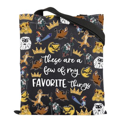 ENSIANTH Cartoon Inspire Gift Lion lover Tote Bag Kingdom Gift Cartoon Fans Handbag Animal King Movie Merch (lion B bag)