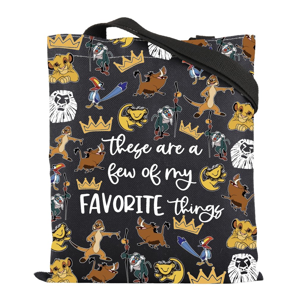 ENSIANTH Cartoon Inspire Gift Lion lover Tote Bag Kingdom Gift Cartoon Fans Handbag Animal King Movie Merch (lion B bag)