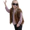 KAGAYD Toddler Baby Girls Winter Warm Clothes Kids Faux Fu Waistcoat Thick Coat Outwear Vest Tops (3-Brown, 2-3 Years) view 1