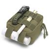 2 Pack Mini Tactical Molle Compact Ammo Pouch - General Purpose Admin Pouches Small Admin Molle Pouches EDC Tool GP Pouch Bag Horizontal Utility Multi-Purpose Waist Belt Bag (Green) view 4