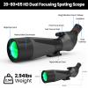 Gosky 20-60x85 Spotting Scope with Full Size Tripod, Phone Adapter and Cleaning Kit, Spotting Scopes for Bird Watching, Wildlife ViewingPortable with Carrying Bag view 3