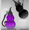 FACELESS Enjoy Gourd Water Bottle, Black, Spiral Coiled Strap (purple) view 2