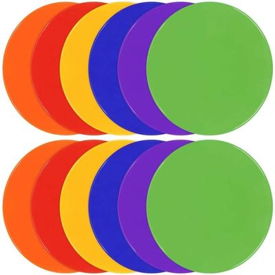 TuXHui Poly Spots 9 Inch Spot Markers for Gym Floor Flat Cones