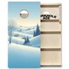 CornholeAce ACE PRO Snowy Hillside Cabin Professional Cornhole Boards - No Bounce! 3/4" Baltic Birch Plywood, Handles, Regulation Size (4x2ft), Tournament Style, Made in USA view 1