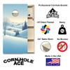 CornholeAce ACE PRO Snowy Hillside Cabin Professional Cornhole Boards - No Bounce! 3/4" Baltic Birch Plywood, Handles, Regulation Size (4x2ft), Tournament Style, Made in USA view 2