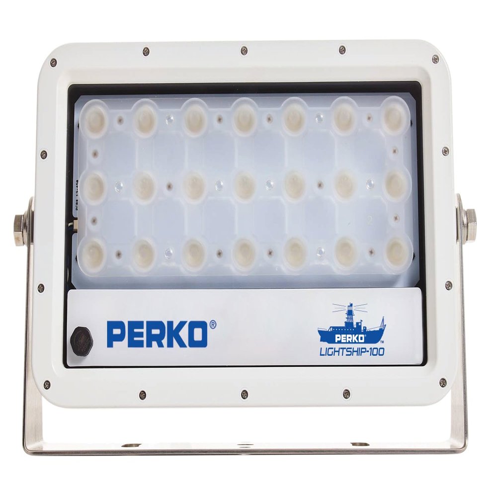Perko 1643100F0W Lightship 100 High Performance LED Floodlight - 13,300 Lumens, White