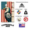 CornholeAce ACE PRO Vintage Patriotic Eagle Professional Cornhole Boards - No Bounce! 3/4" Baltic Birch Plywood, Handles, Regulation Size (4x2ft), Tournament Style, Made in USA view 2