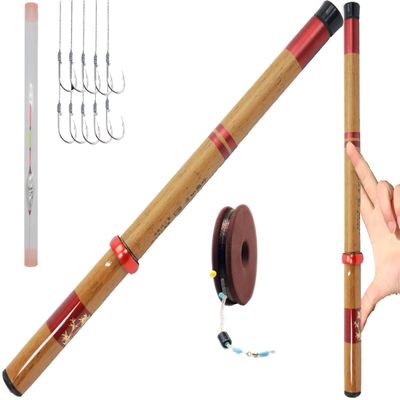 Telescopic Rod Kit Tenkara Fishing Rod Kit 20FT-Zoom Stream 4 Lengths Collapsible Fly Rods Backpacking Fishing Pole Quality Carbon Tube Creek Rods(Zoom Tenkara Rod with Complete Kit, 14.8Ft-4.5m)