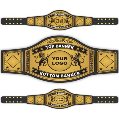 HANDSY Customizable Championship Belt - Personalized Custom Wrestling Belt - Custom Championship Belts for Award Sports Events (4mm Brass)