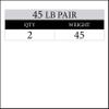 XMARK Commercial Urethane Olympic Weight Plates for Barbells, Weightlifting and Strength Training - 45 lb Plate Pair view 2