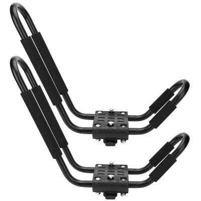 BAFOVY 100kg Kayak Rack Canoe Car Carrier, Sturdy Alloy Car Rail Storage Holder with Fittings Accessory, for Transporting Kayak