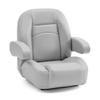 DeckMate Low Back Pontoon Helm Chair - Light Gray view 1