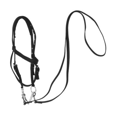 CORHAD Horse Tack Accessory Stylish Nylon Bridle for Training Rope Halter Comfortable Design