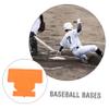 BRIGHTFUFU 5pcs Baseball Bases Pitching Mat Softball Bases Thickened Rubber Construction view 2