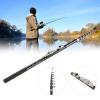 Retractable Fishing Rod, Carbon Fiber Fishing Rod Carbon Mini Rock Fishing Rod Sea Fishing Rod Lure Fishing Rod (2.7m) view 3