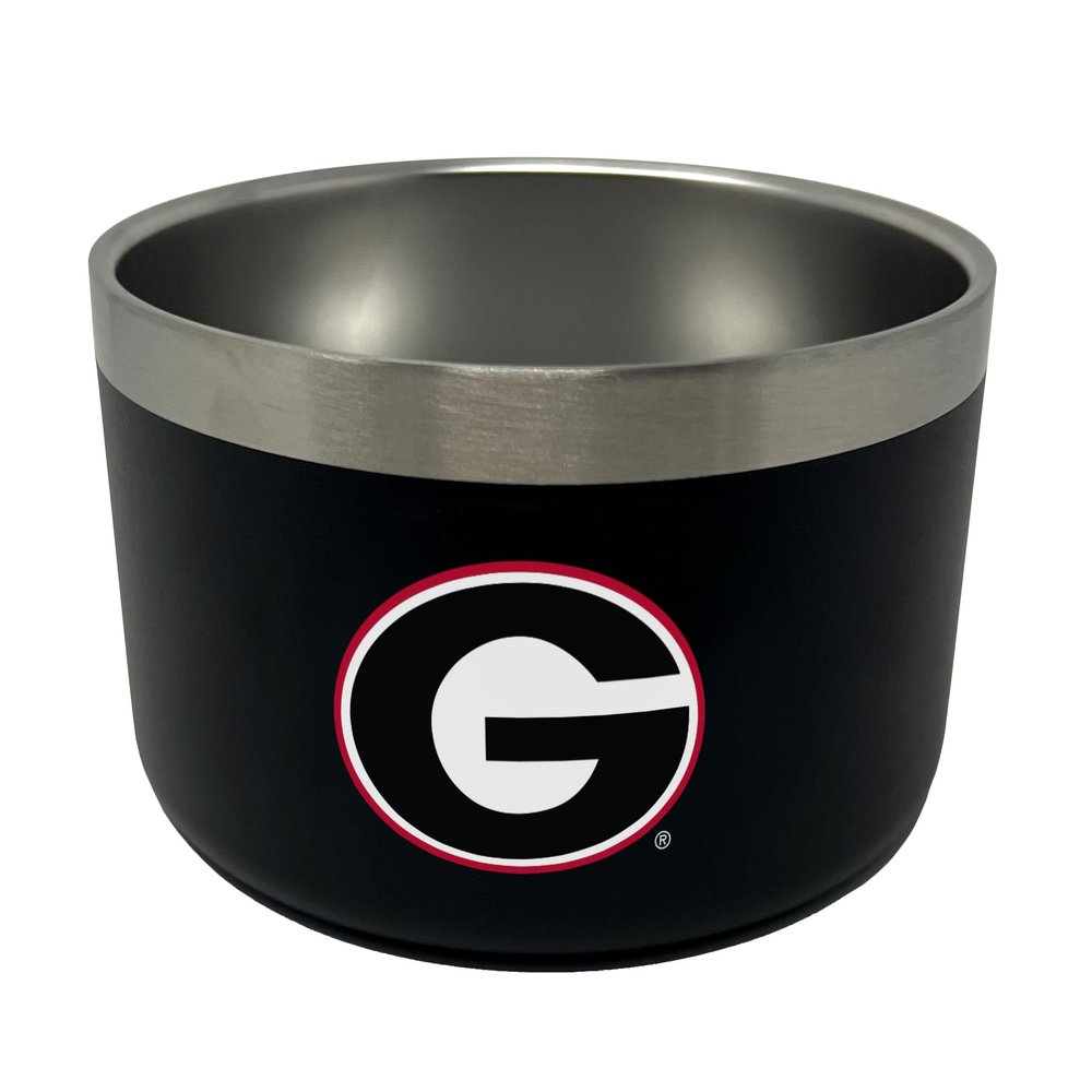 Georgia Bulldogs 32oz Stainless Steel Dog Food & Water Bowl - NCAA Officially Licensed