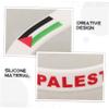 WHAMVOX Silicone Bracelets Palestine Flag 10-pack Elastic Wristbands for Men Women Sports and Games view 4