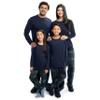 Fruit of the Loom Kids Matching Holiday Family Sleep Pajama Set for Women, Men, and Kids, Navy/Green Plaid, 14-16 view 1