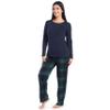 Fruit of the Loom Kids Matching Holiday Family Sleep Pajama Set for Women, Men, and Kids, Navy/Green Plaid, 14-16 view 3