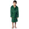 Fruit of the Loom Kid's Fleece Robe, Navy/Green, 4/5 view 1