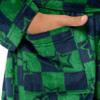 Fruit of the Loom Kid's Fleece Robe, Navy/Green, 8 view 4