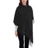 DRTGEDS Black Glitter Sweet Print Women'S Super Soft Classic Cashmere Winter Fringed Scarf For Spring Fall Winter view 3