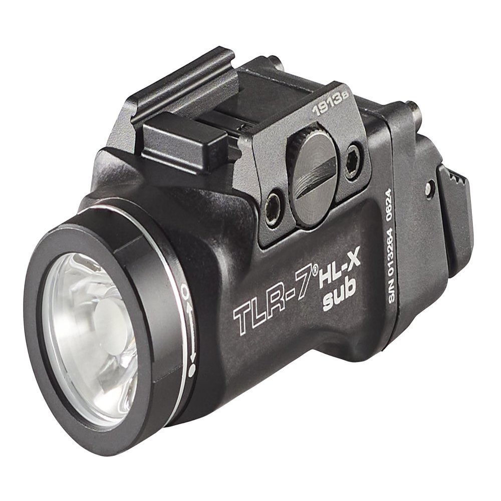 Streamlight 69505 TLR-7 HL-X sub USB 1000-Lumen 10000-Candela Rechargeable Rail-Mounted Weapon Light Exclusively for 1913 Short Railed Subcompact Models, Includes Switches and Key Kit, Black