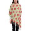 DRTGEDS Watermelon Green Sweet Print Women'S Super Soft Classic Cashmere Winter Fringed Scarf For Spring Fall Winter view 3