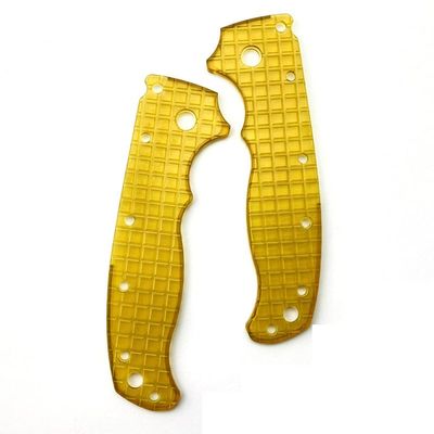 1 Pair PEI Scales Fits for Demko AD20.5, Custom Transparent Non Slip Ultem Handle Patch DIY Replacement