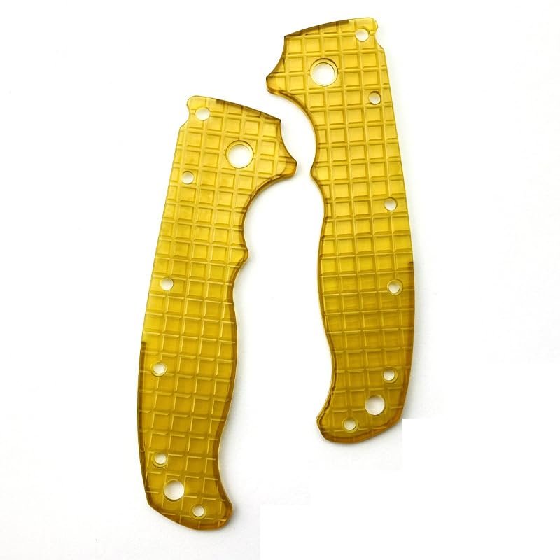 1 Pair PEI Scales Fits for Demko AD20.5, Custom Transparent Non Slip Ultem Handle Patch DIY Replacement
