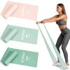 Stretch Bands for Exercise, Resistance Bands for Working Out, Exercise Bands for Physical Therapy, Pilates, Rehab, Stretch, Strength Training and Yoga Starter Set-Green