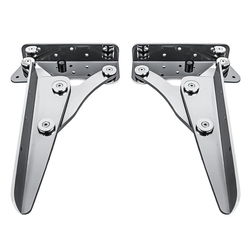 Mojiate Made Ship Marine Hatch Hinge RV Accessories Yacht Hardware Heavy Duty Long Reach 316 Marine Grade Stainless Steel Hinges for Boat Benches Marine Sofas and More