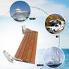 Mojiate Made Ship Marine Hatch Hinge RV Accessories Yacht Hardware Heavy Duty Long Reach 316 Marine Grade Stainless Steel Hinges for Boat Benches Marine Sofas and More view 4