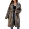 Plus Size Luxury Fuzzy Jacket for Women Plush Overcoat Tops Winter Warm Fluffy Faux Fur Solid Coat Jackets Outwear view 1