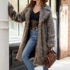 Plus Size Luxury Fuzzy Jacket for Women Plush Overcoat Tops Winter Warm Fluffy Faux Fur Solid Coat Jackets Outwear view 3