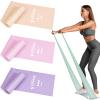 Stretch Bands for Exercise, Resistance Bands for Working Out, Exercise Bands for Physical Therapy, Pilates, Rehab, Stretch, Strength Training and Yoga Starter Set-Pink view 1