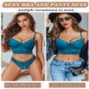 Avidlove Lace Lingerie For Womens Sexy Rave Outfits Spaghetti Strap Tank Top With Panty (Peaock Blue, X-Large) view 3