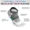 VWELL Toe Socks for Men and Women COOLMAX Five Finger Socks Athletic Running socks Sport Ankle Toe socks (3Pairs) view 4