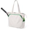 SMRITI Canvas Tennis Tote Bag for Women, Portable Tennis Racquet Shoulder Bag for Large Tennis Racket, Badminton, Pickleball, Padel view 1