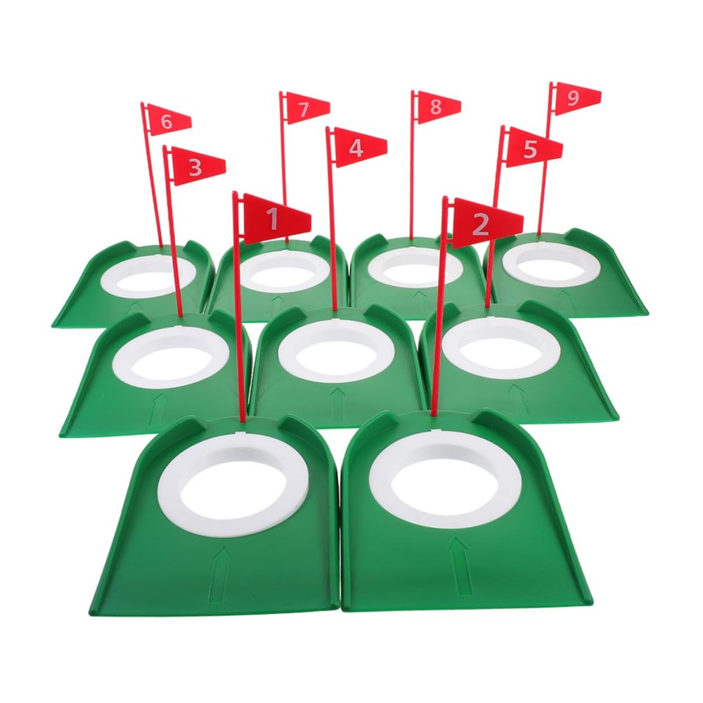 BESPORTBLE 9pcs Golf Putting Cup Training Portable Golf Practice Tool for Enhanced Accuracy and Skill Development for Home Office and Outdoor Use