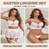 Avidlove Plus Size Lingerie Matching Bra and Panty Sets Sexy G String for Women Underwear Outfits Set (White, XX-Large) view 2