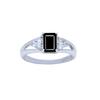 Genuine Gems Black Onyx Octagon Shape Faceted Black Black Onyx 925 Silver rings gift for Teacher's day bridesmaid ring-SR2-BON-FC-1113-us 5.5 view 1