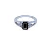 Genuine Gems Black Onyx Octagon Shape Faceted Black Black Onyx 925 Silver rings gift for Teacher's day bridesmaid ring-SR2-BON-FC-1113-us 5.5 view 2