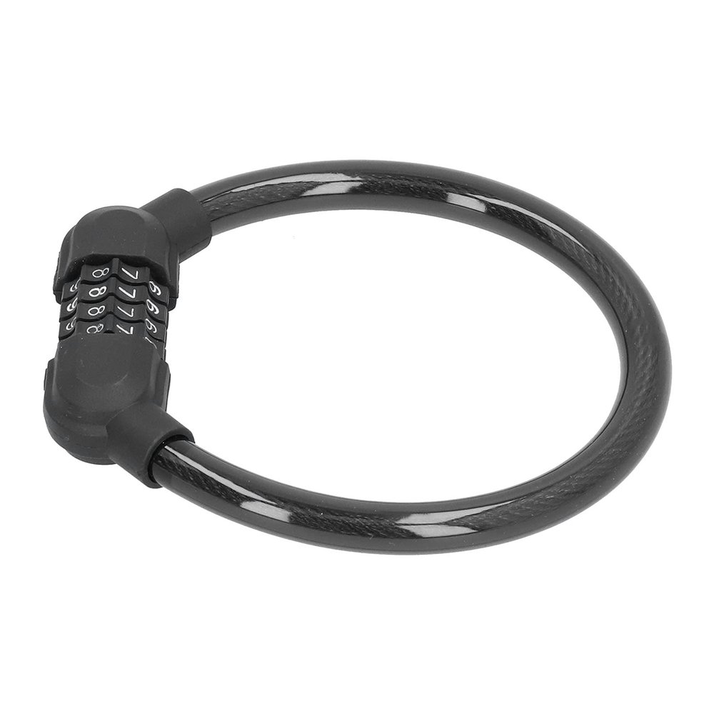 JTLB Combination Lock Cable, Zinc Alloy Cable Lock with 4-Digit Password for High Security Outdoors, with Interlocking Function, Convenient to Carry (Black)