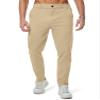 JMIERR Men's Stretch Chino Pants Business Casual Essentials Elastic Waist Classic Fit Tapered Cotton Twill Work Athletic Golf Dress Trousers, M, Light Khaki view 1