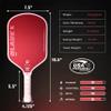Pro Aramid Fiber Pickleball Paddles, USAPA Approved Pickleball Thermoformed Racket, Premium Aramid Fiber & Carbon Fiber Surface, 13mm Power & 16mm Control (16mm Control - Red) view 2