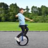 Emmliy 24" Wheel Unicycle, One Wheel Bike with Steel Rim, Leakproof Tire Wheel Cycling Outdoor Sports Fitness Exercise Health (Blue) view 4
