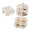 AOZUO Small Jewelry Travel Case, Clouded Shaped Portable Jewelry Box Earring Case Organizer Fancy-looking Trinket Box with 7 Compartments for Rings Earrings Necklaces Jewelry and Pills (White) view 1