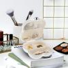 AOZUO Small Jewelry Travel Case, Clouded Shaped Portable Jewelry Box Earring Case Organizer Fancy-looking Trinket Box with 7 Compartments for Rings Earrings Necklaces Jewelry and Pills (White) view 2